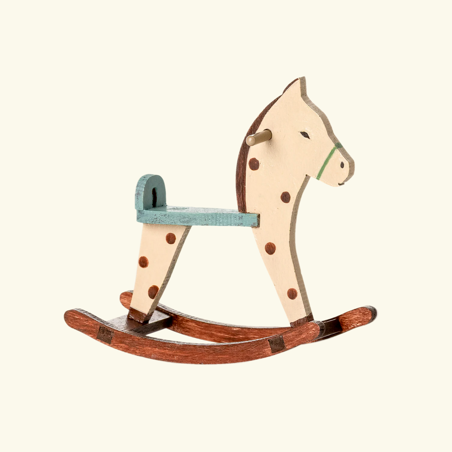 Wooden rocking horse.