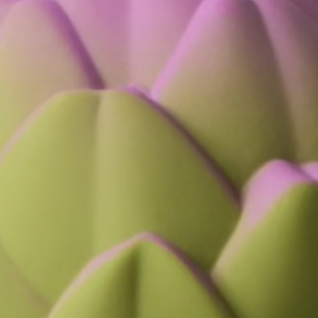 Close-up of green TEETHER with pink accents
