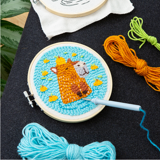 Capybara Punch Needle