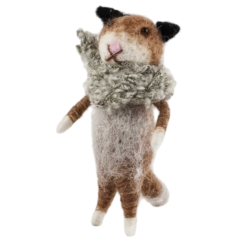 Felted Cashmere Cat Ornament
