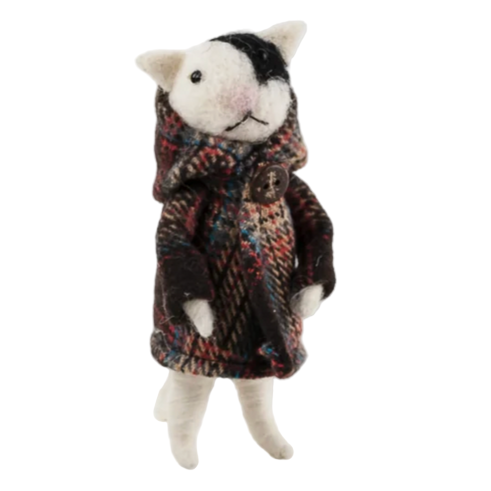 Felted Cashmere Cat Ornament