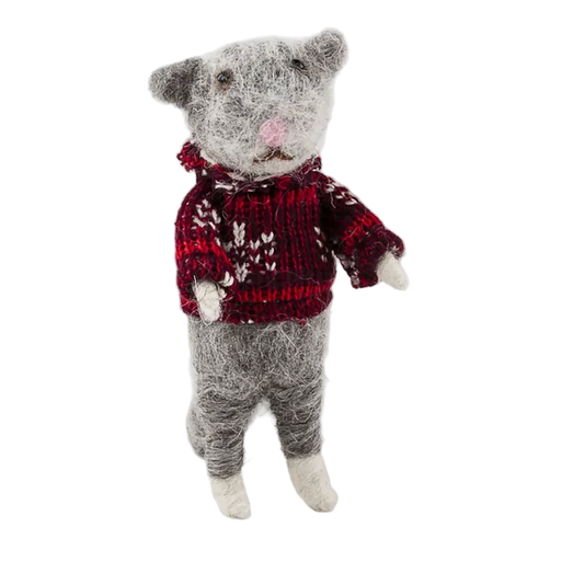 Felted Cashmere Cat Ornament