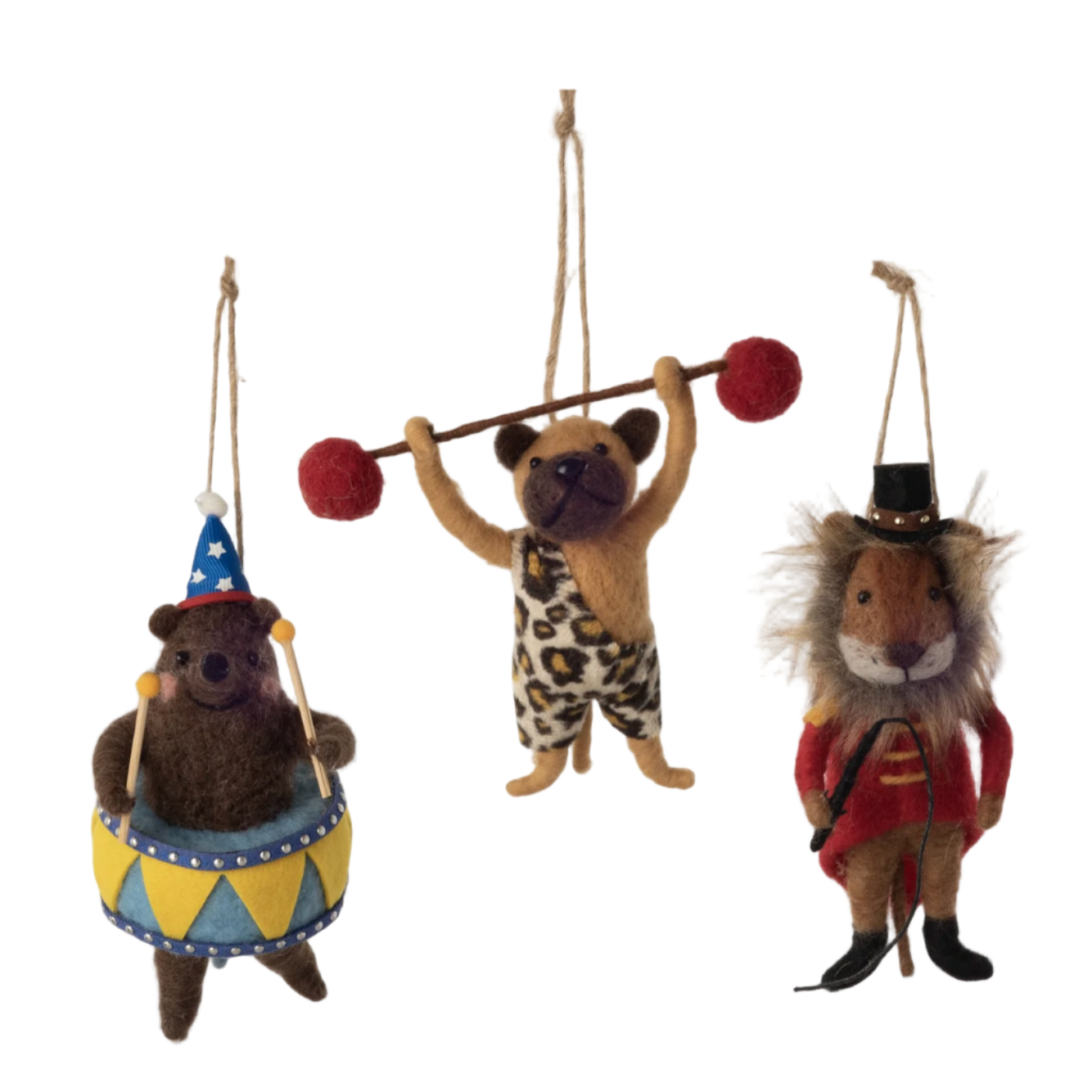 Circus Animal Ornaments