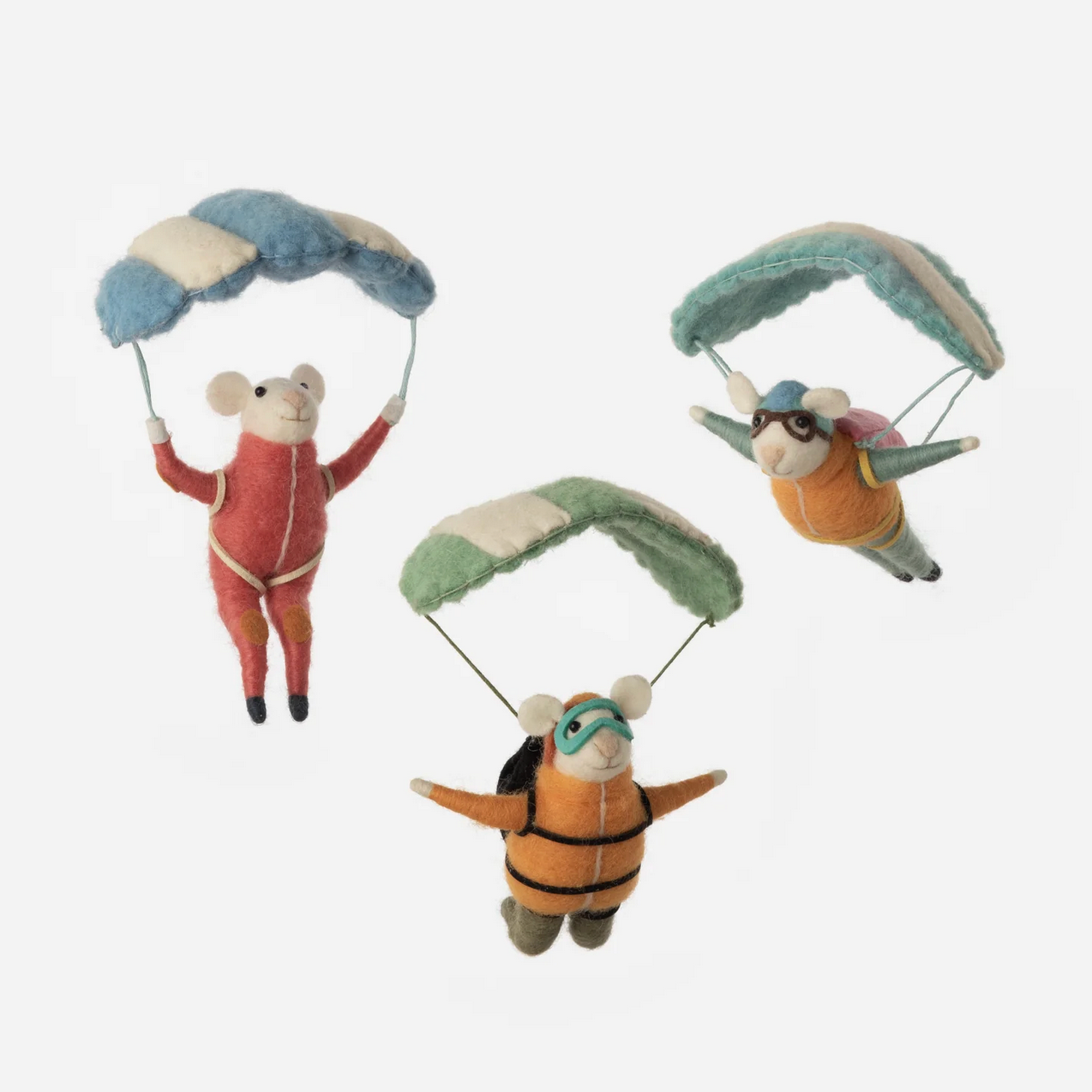 Parasailing Mice Ornament