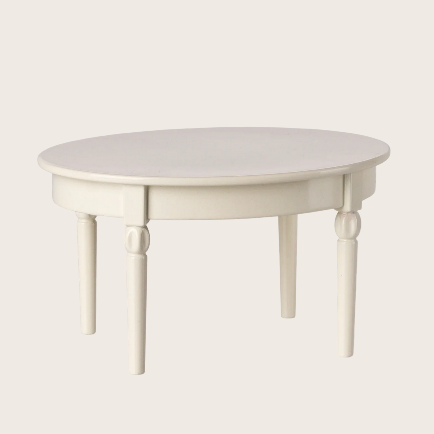 White round table on a white background