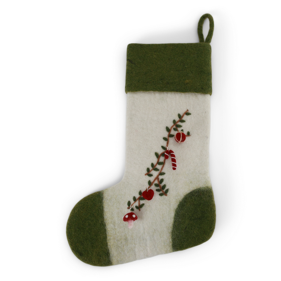 Stocking with Garland