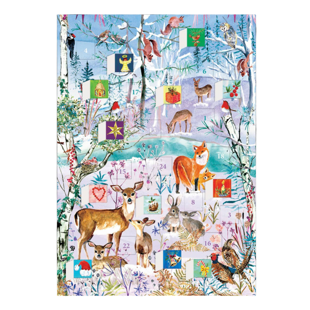 Wild Winter's Song Advent calendar card