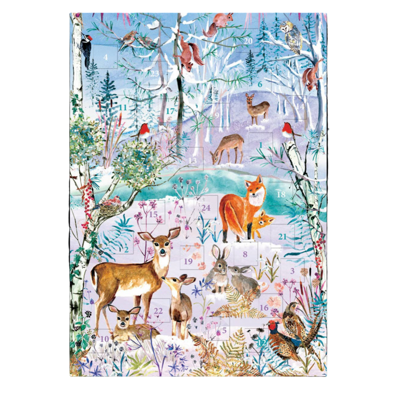 Wild Winter's Song Advent calendar card