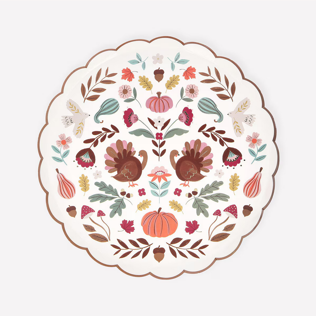 Folk Fall Side Plates (x8)