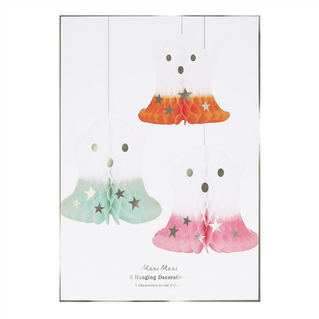 Ombré Ghost Hanging Decorations (x6)