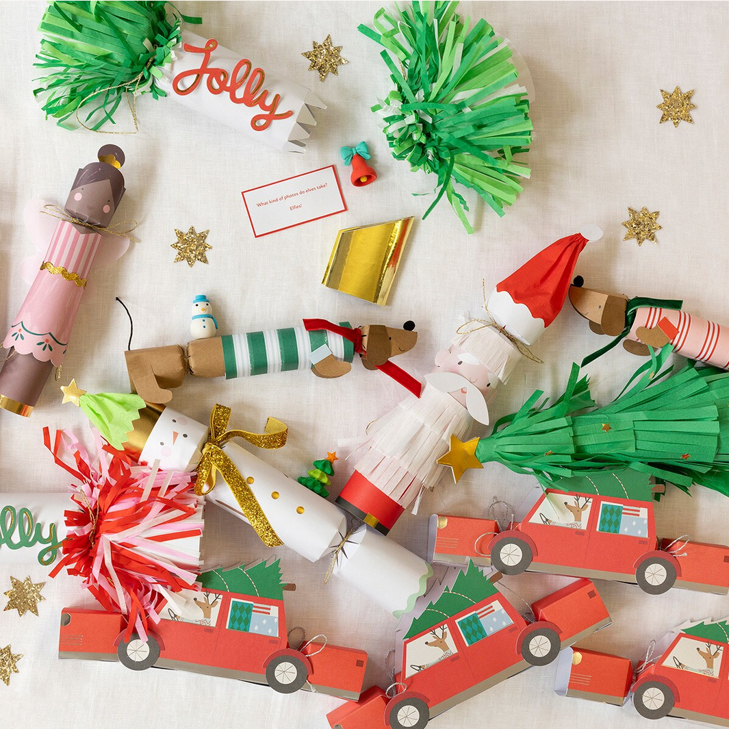 Jolly Holly Fringe Crackers (x6)