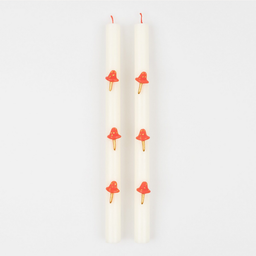 Mushroom Table Candles (x2)