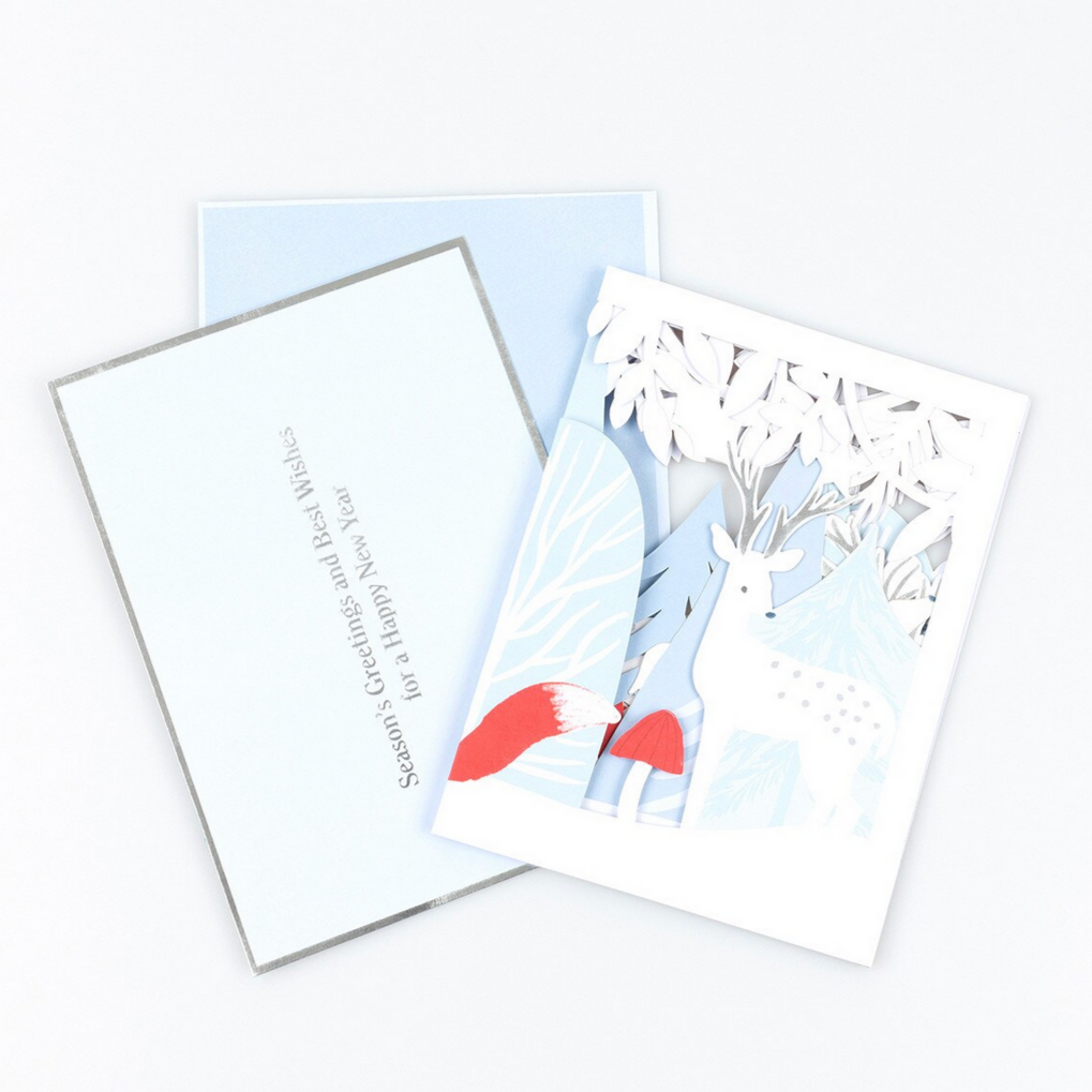 Two greeting cards on a light background