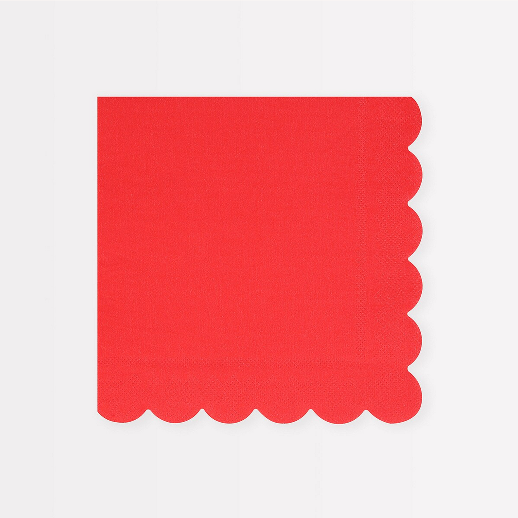 Red Small Napkins (x16)