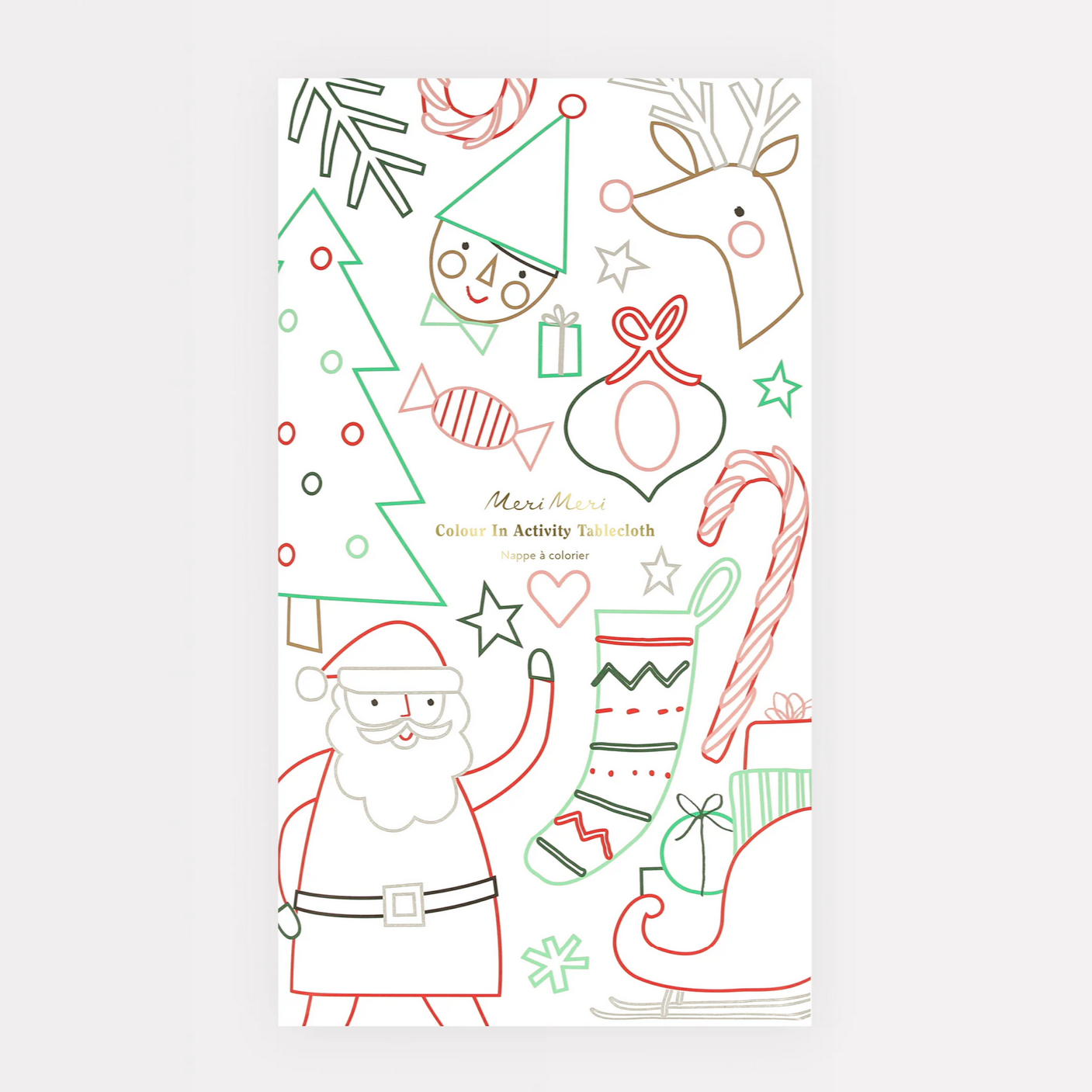 Christmas Color'n Tablecloth