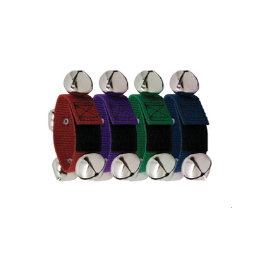 Colorful jingle bells on a white background