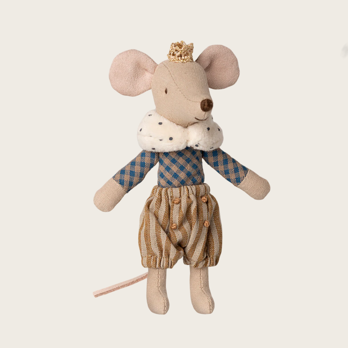 Stuffed toy mouse with a crown 