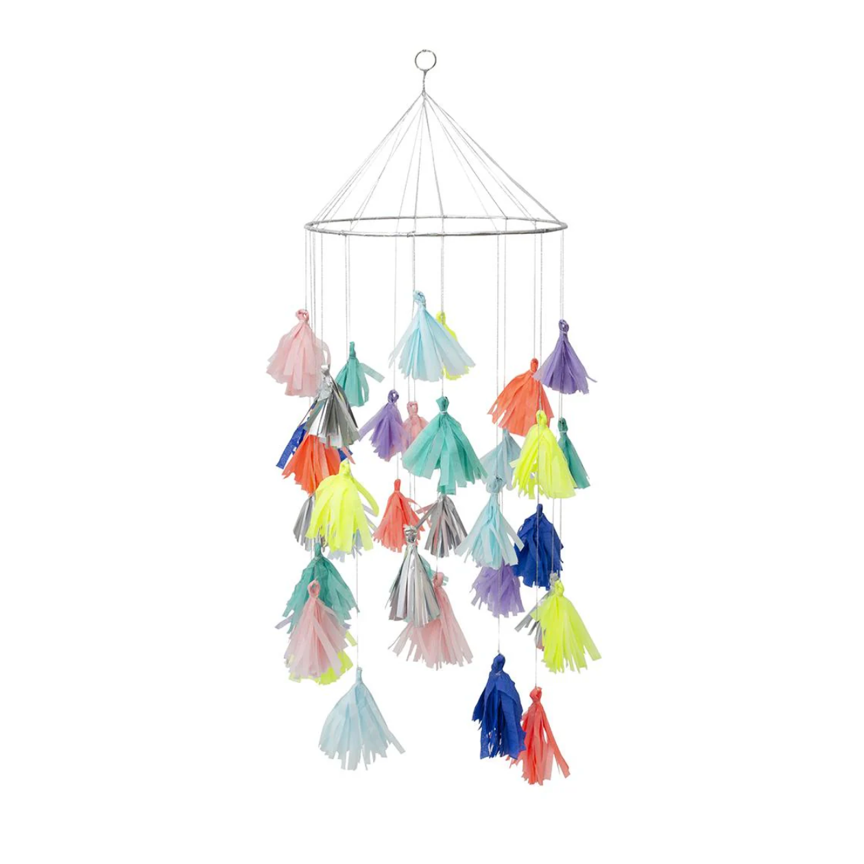 Colorful tassel mobile 