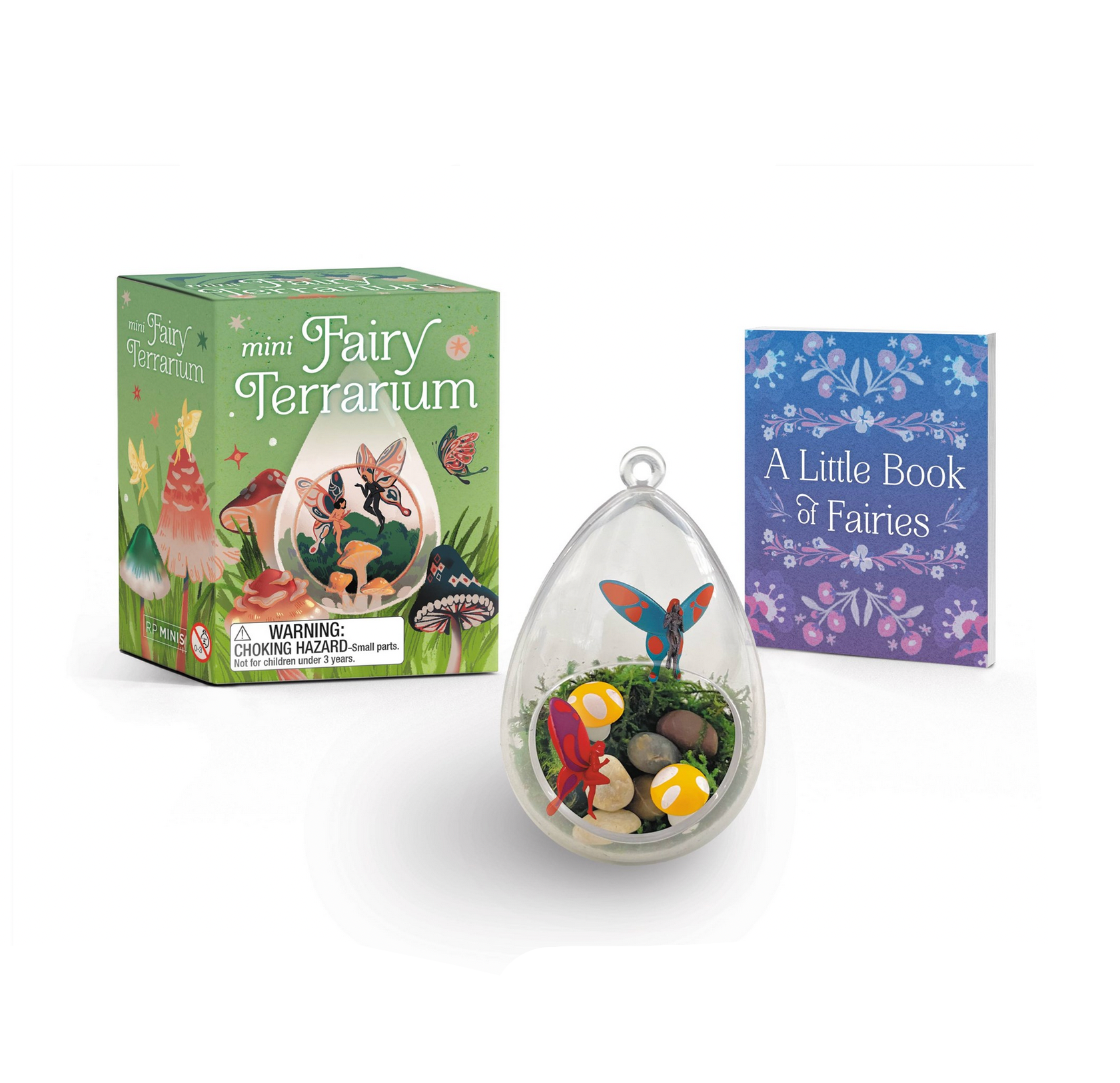Fairy terrarium set with packaging and book 