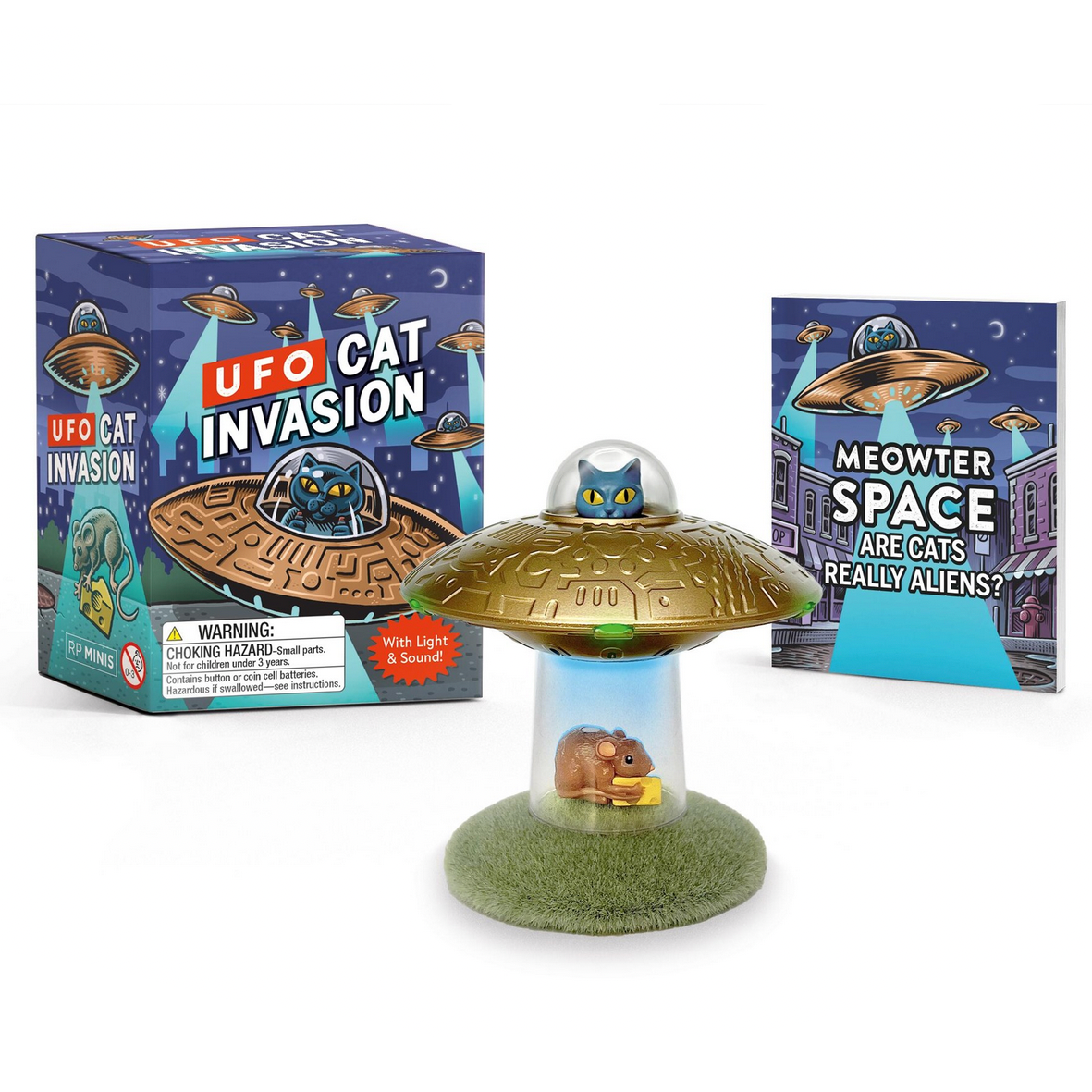 UFO-themed product with packaging labeled 'UFO Cat Invasion' 