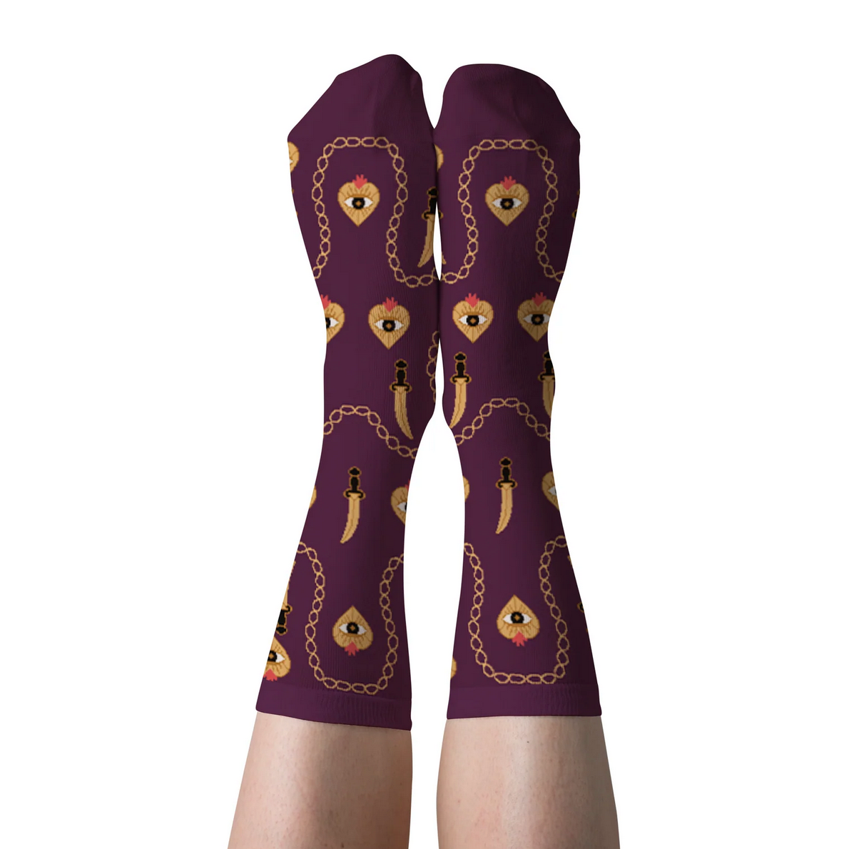Heart & Dagger Crew Socks - Small