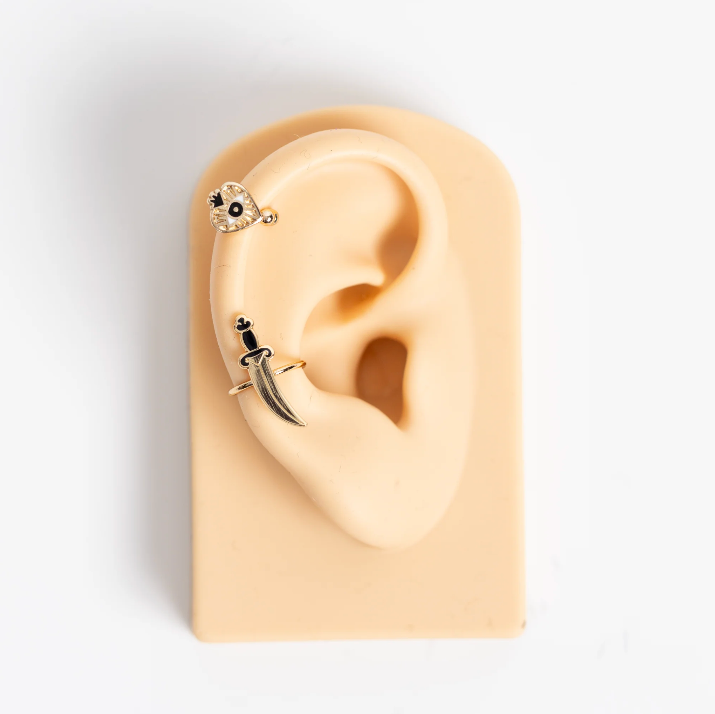 Heart & Dagger Ear Cuffs