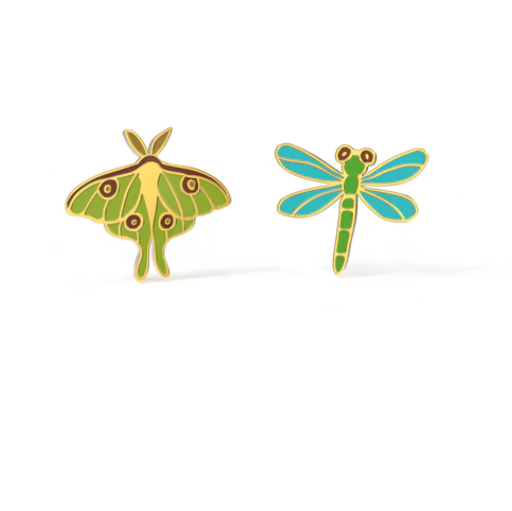 Luna Moth & Dragonfly Earrings