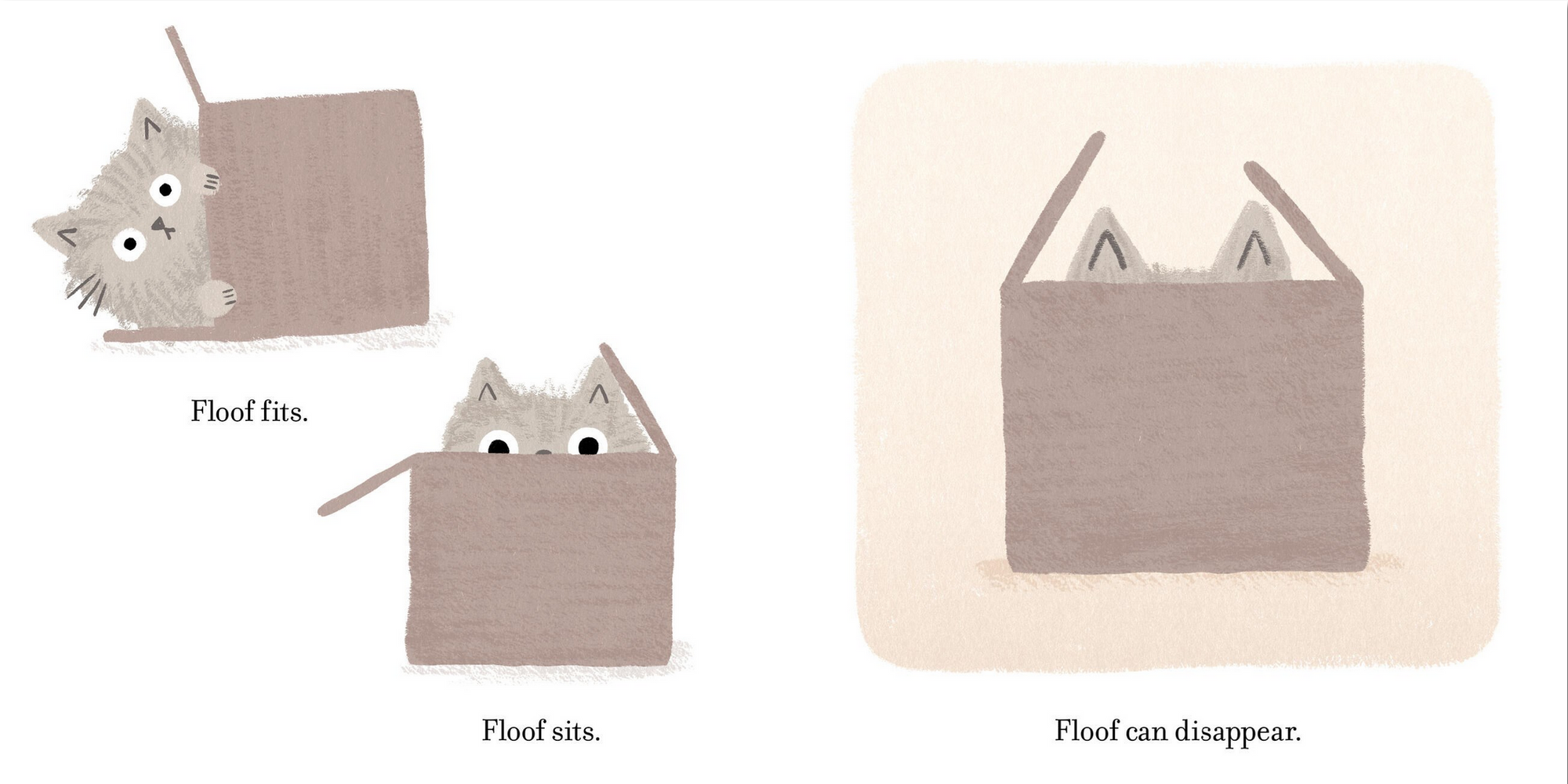 Set of cat-shaped pouches with different positions on a beige background