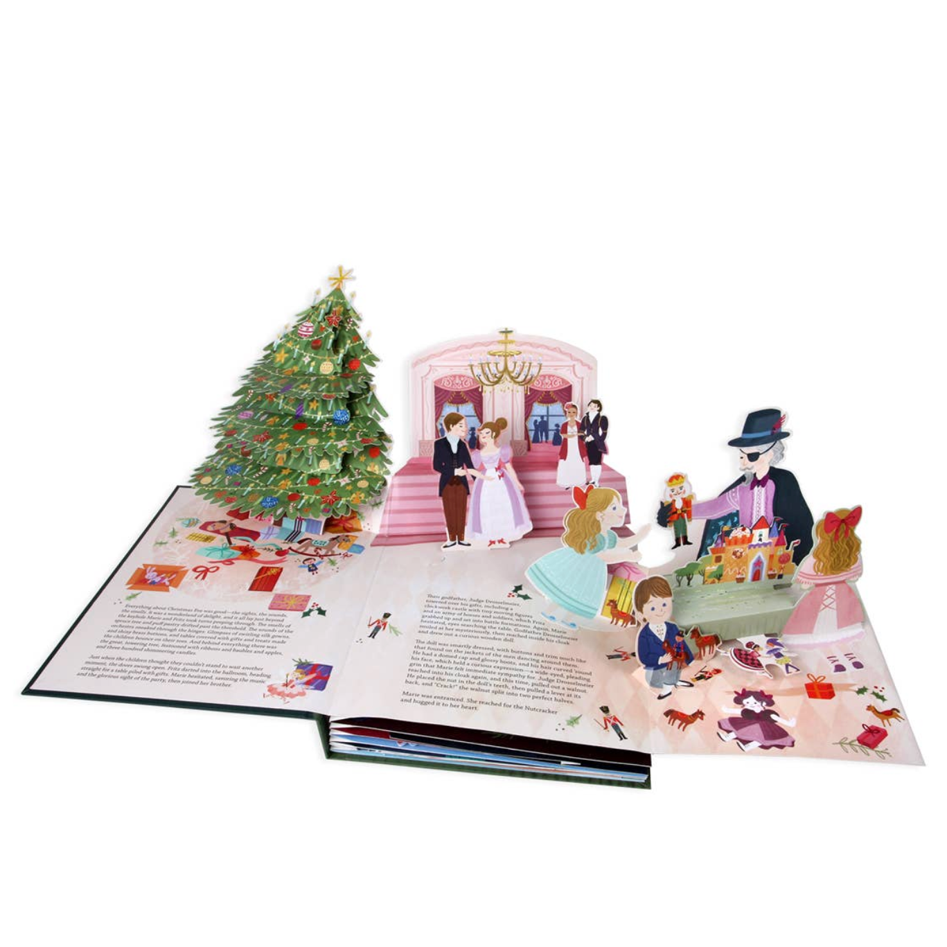 Pop-up book with Christmas-themed illustrations 