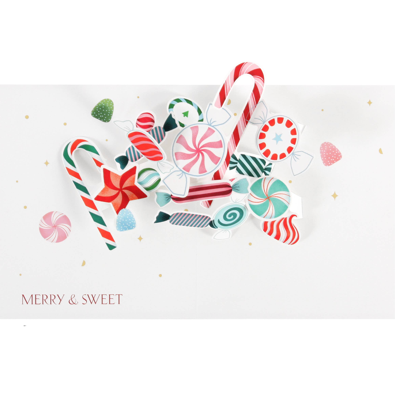 Holiday Colorful Candy Pop-up Card with Candy Canes