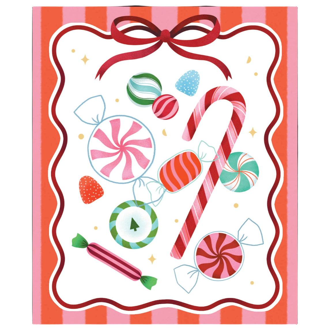 Holiday Colorful Candy Pop-up Card with Candy Canes