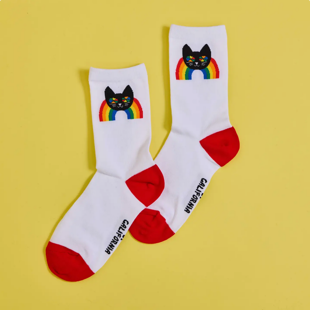 Adult Rainbow Cat Socks