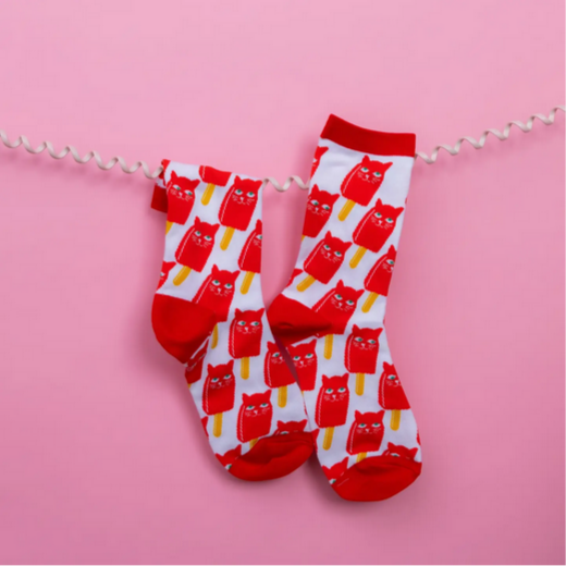 Adult Allover Catsicle Socks