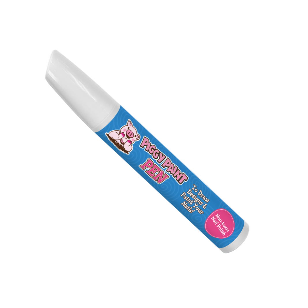 White marker with blue cap on a white background