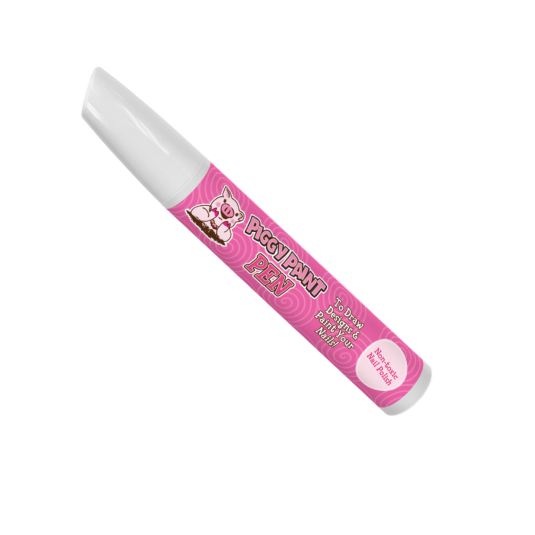 Pink marker with white cap on a white background