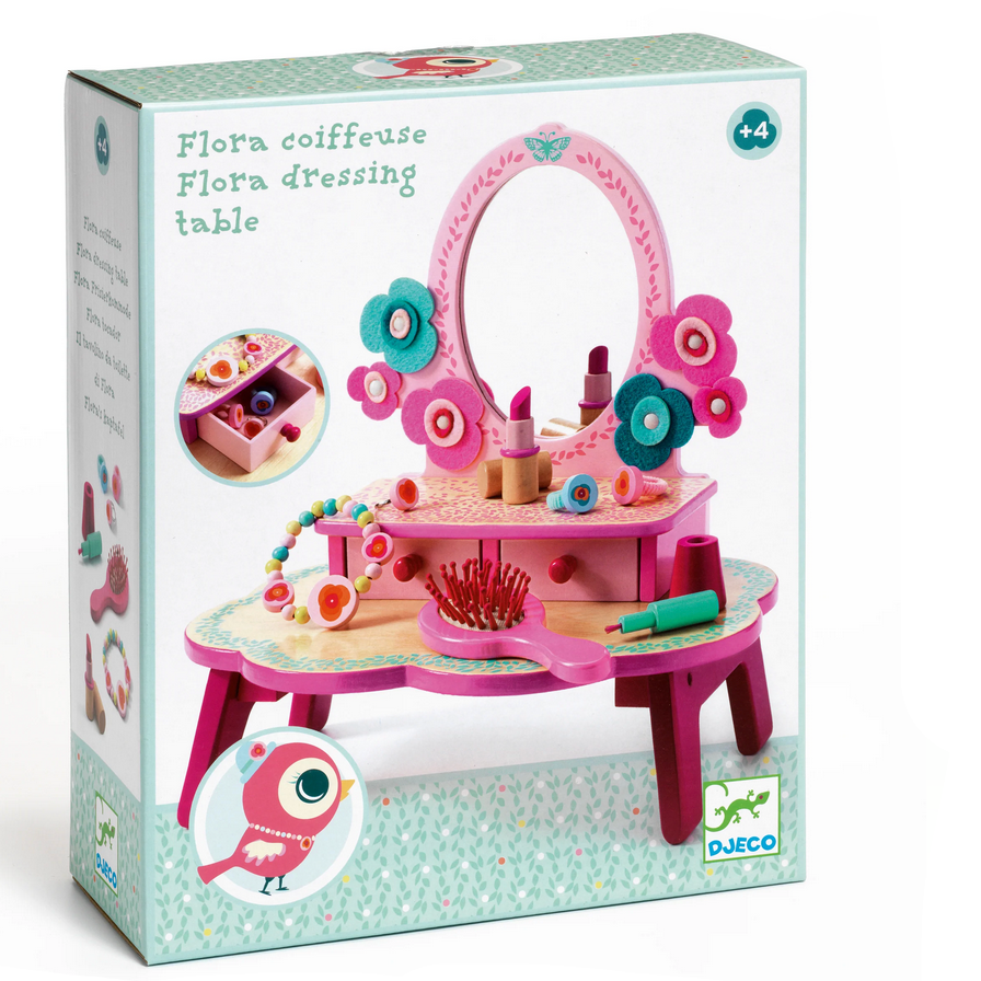 Djeco Flora Dressing Table toy packaging on a white background