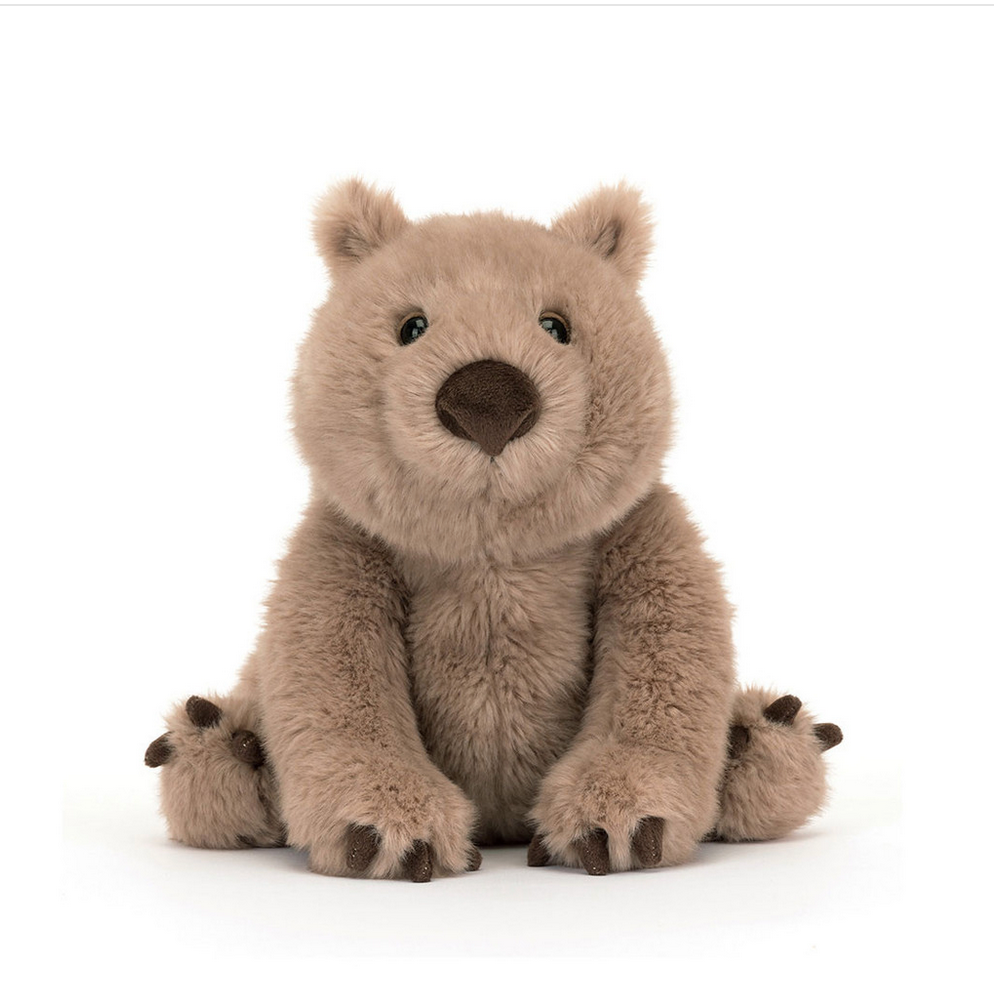 Plush toy bear with cubs on a white background