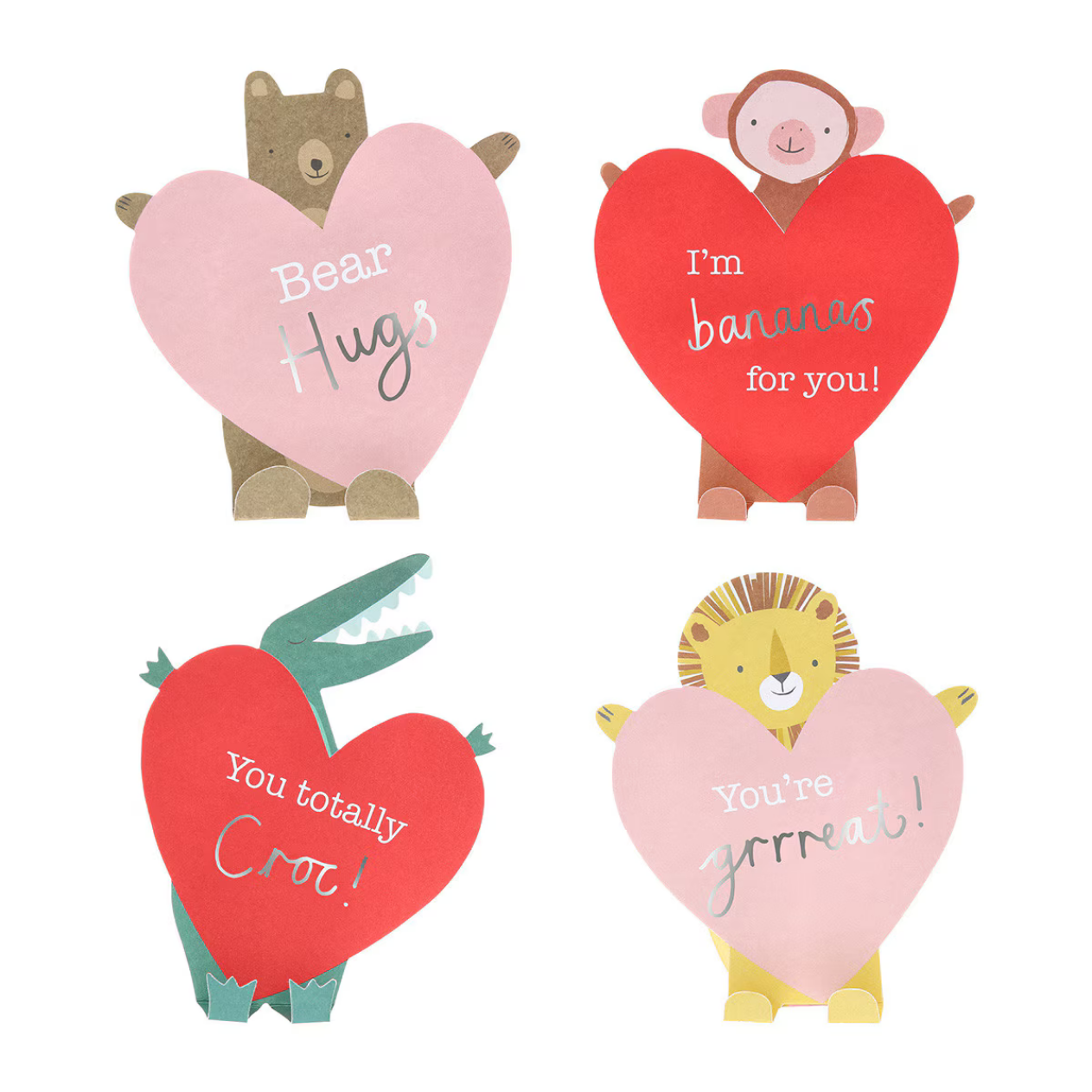 School Bus Valentine's Cards & Bracelets Set (x 12)
