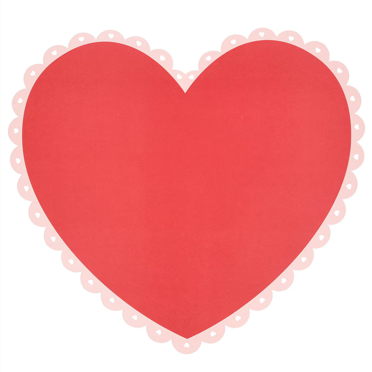 Scalloped Heart Paper Placemats (x12)