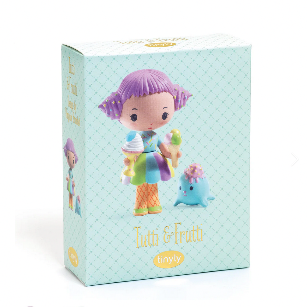 Toy packaging with a character holding an ice cream, displayed on a website with DJECO branding.