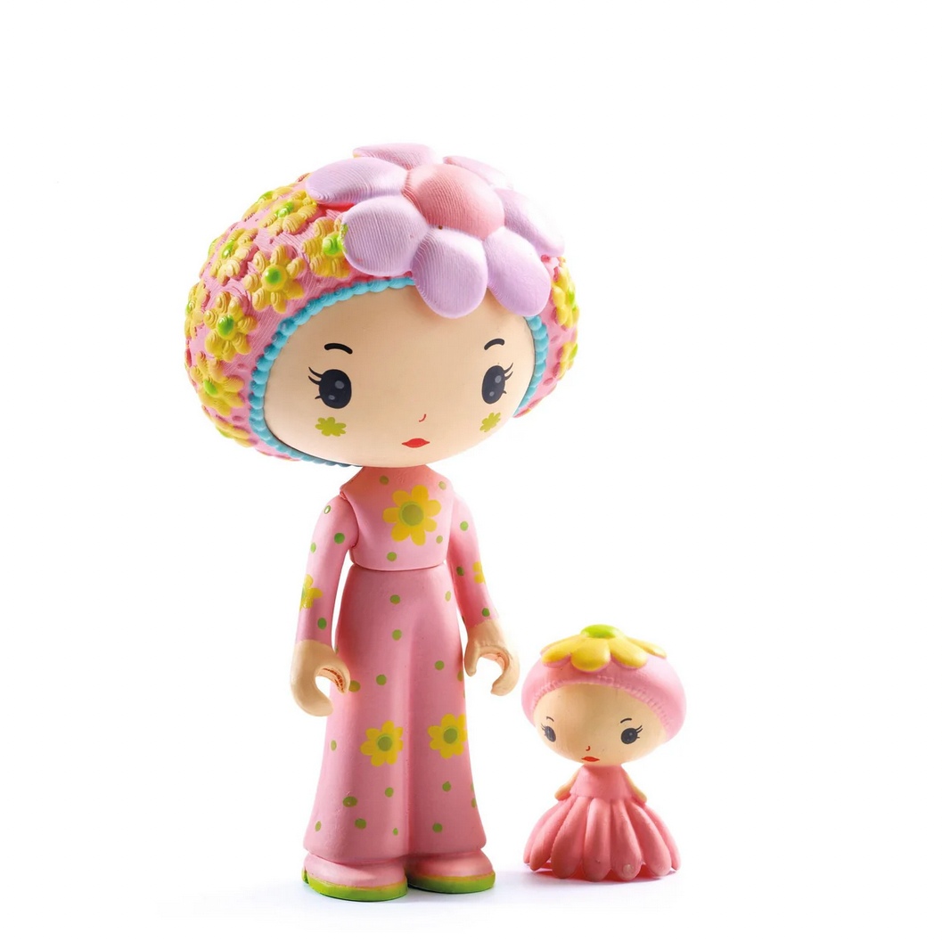 Toy figure with a smaller figure on a white background, featuring the DJECO brand.