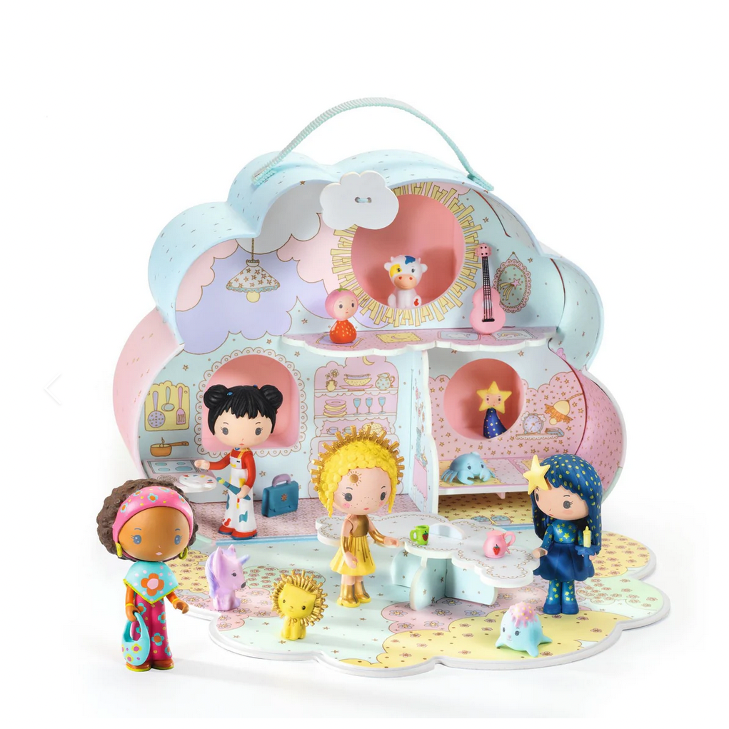 Toy playset with characters on a white background, featuring the Djeco brand.
