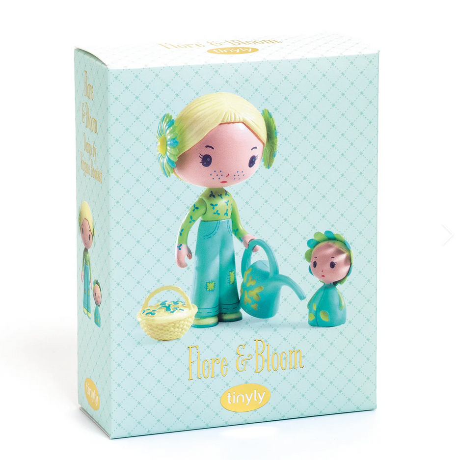 Toy packaging with a character and text on a light blue background, featuring the brand 'Djeco'.