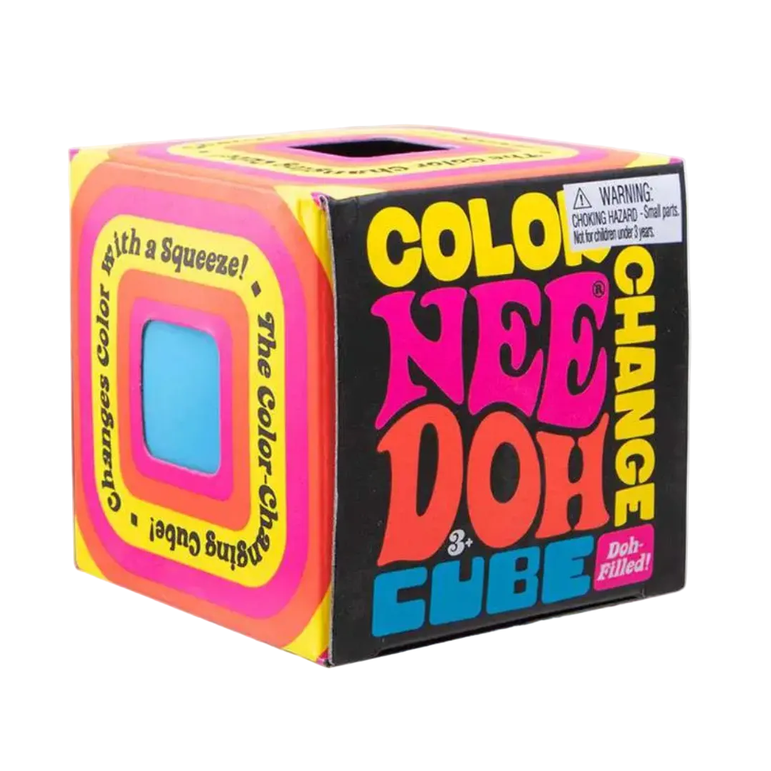 Box of Colormaxx Change Doh Cube with colorful design on a white background