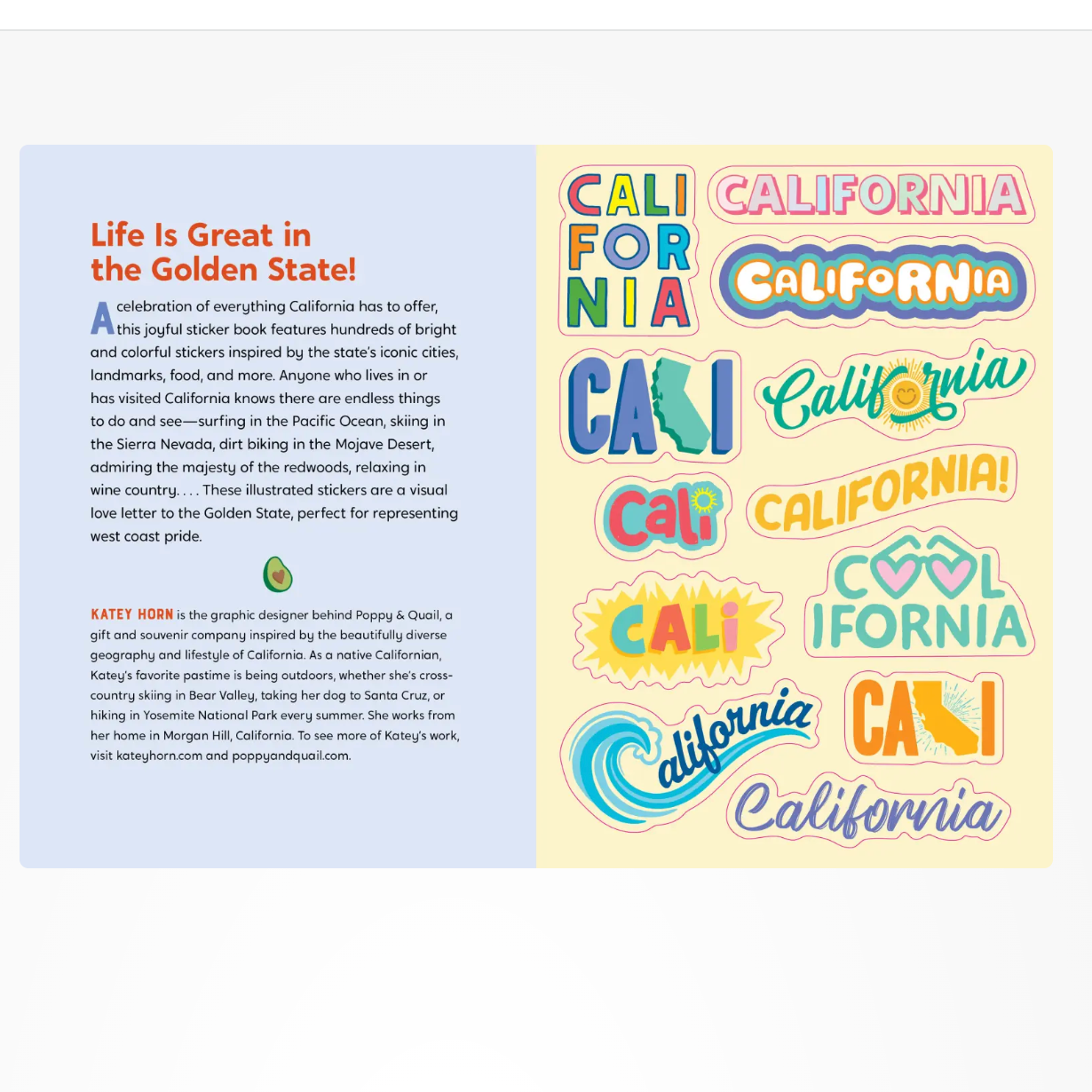 I Love California Sticker Book