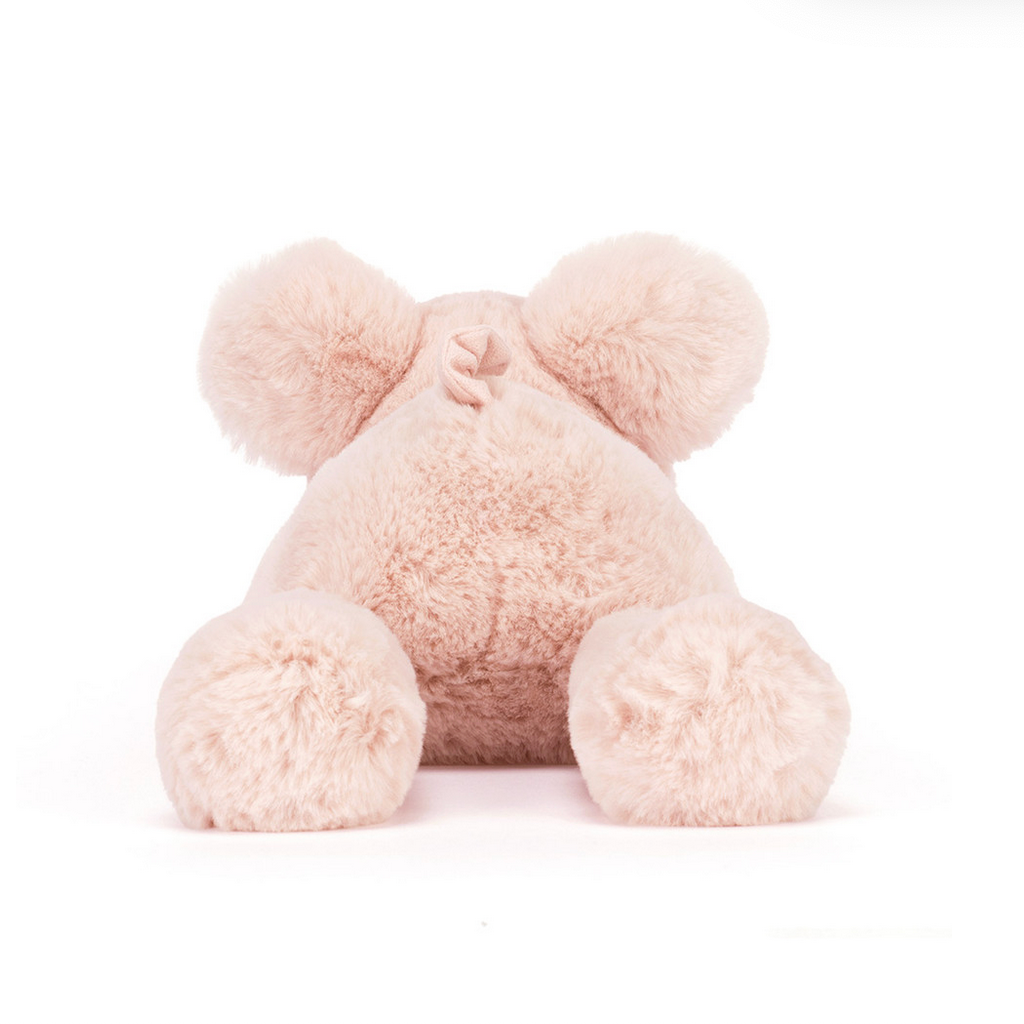 Plush toy pig on a white background with 'Smudge Pig' text below.