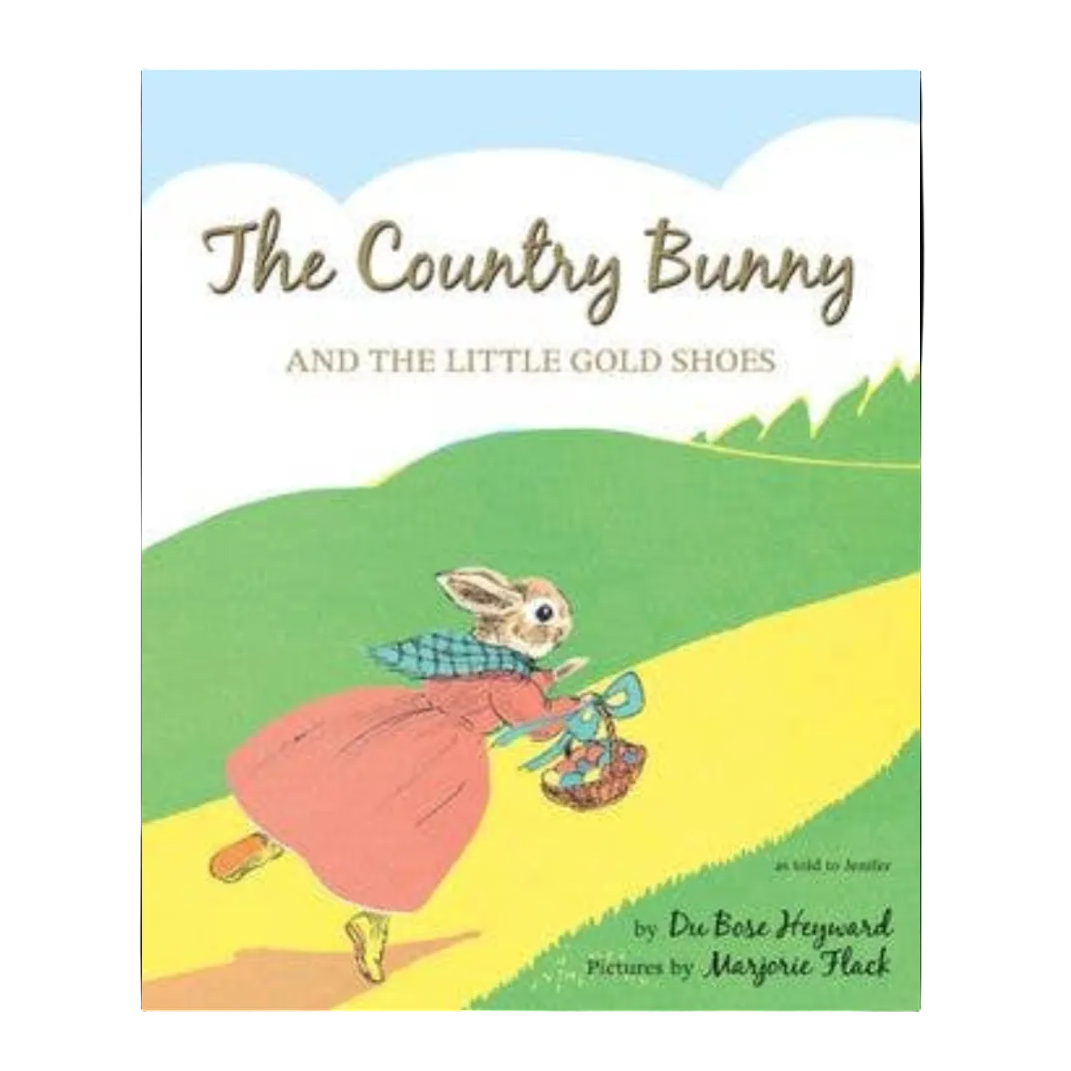 Book cover of 'The Country Bunny and the Little Gold Shoes' on a computer screen with an information panel.