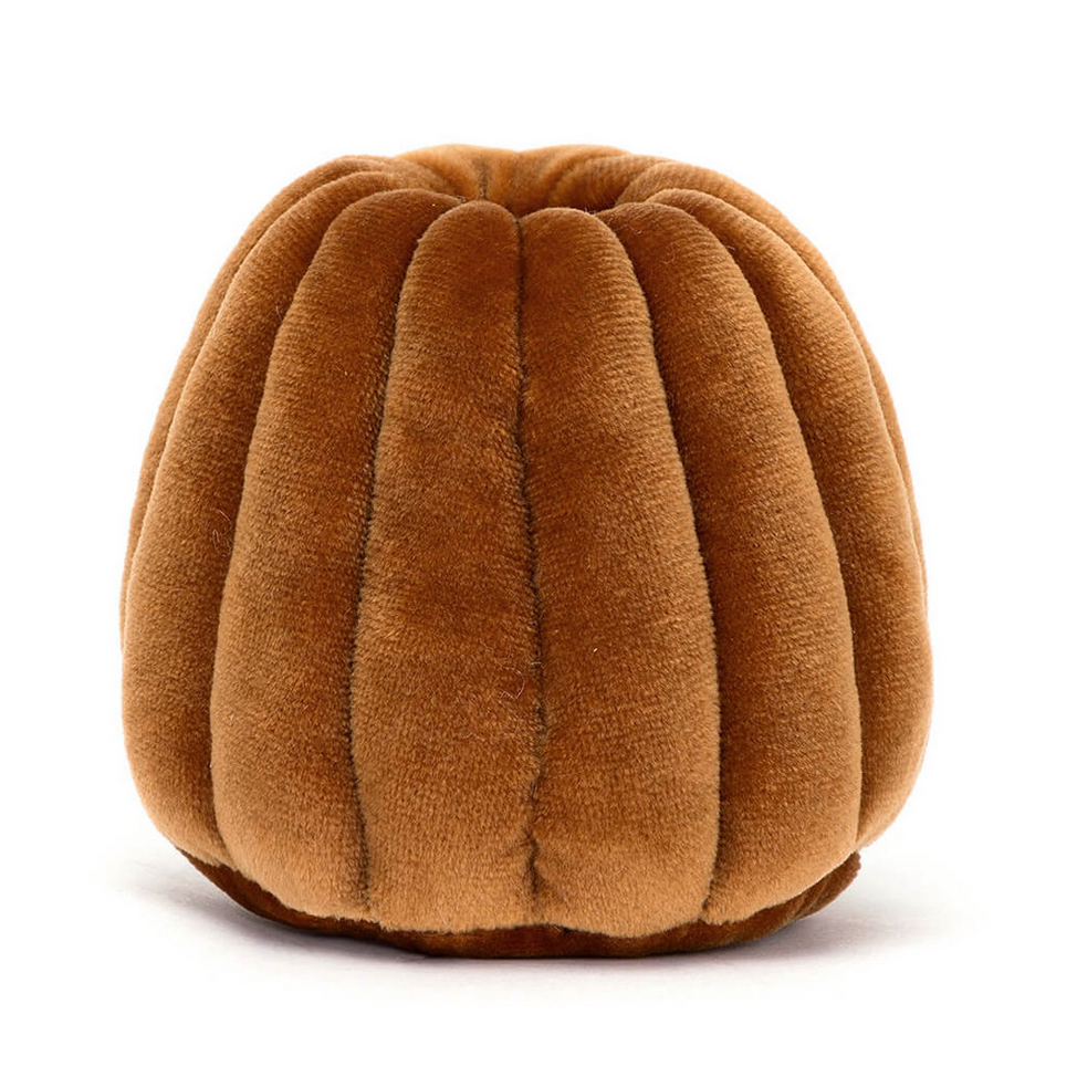 Brown textured cushion on a white background