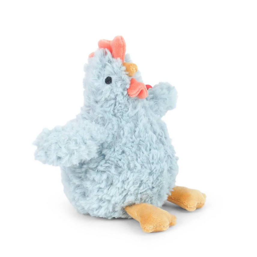 Plush toy hen on a white background with product details and price.