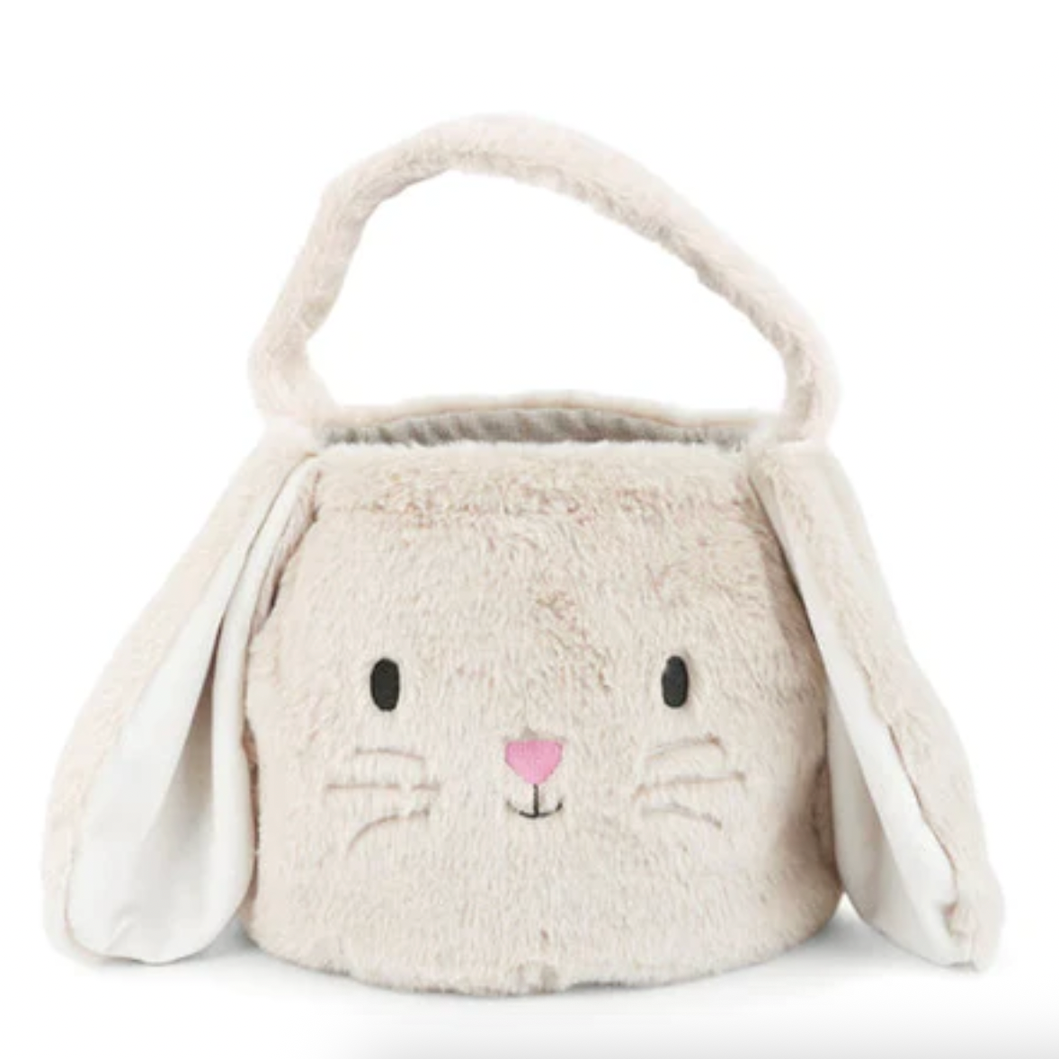 Fluffy Bunny Basket - Tan
